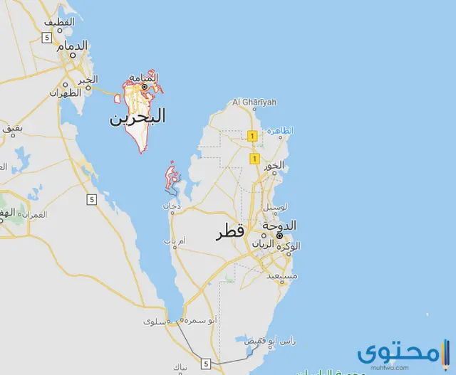 خريطة البحرين 