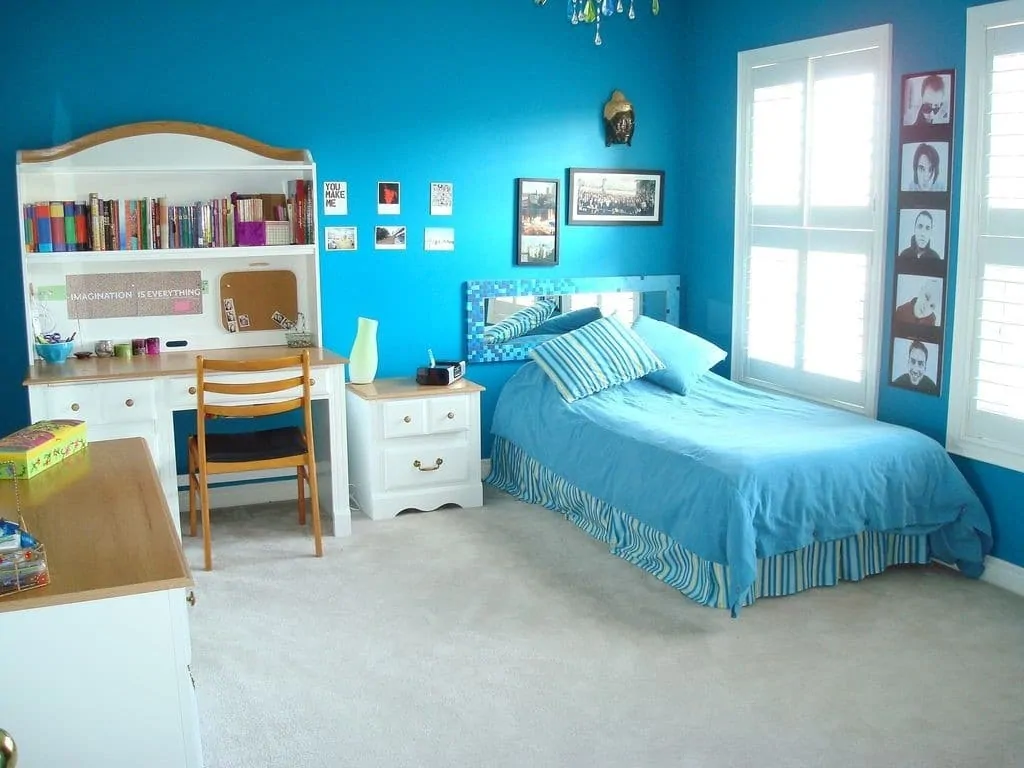appealing teen girl room colors blue wall paint cream polyester within the amazing teens room blue intended for property