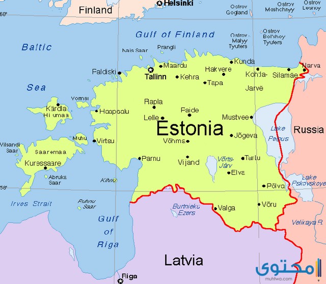 عدد وأسماء مقاطعات إستونيا