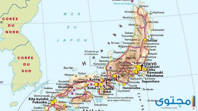 عدد وأسماء مناطق ومحافظات اليابان