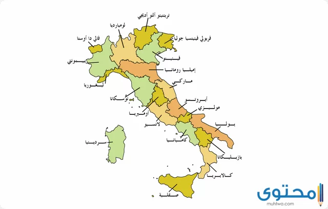 خريطة ايطاليا