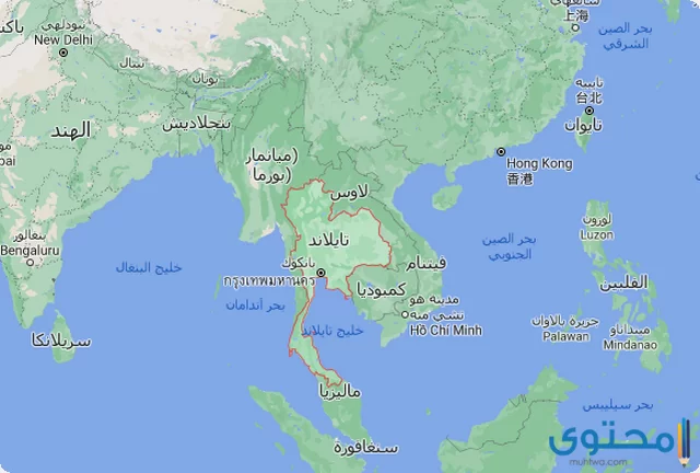 خريطة تايلاند