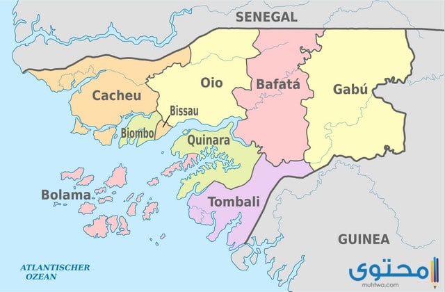 عدد وأسماء أقاليم جمهورية غينيا بيساو
